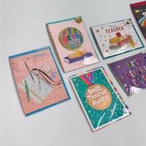 Lot of 8 Teacher Greeting Cards with Envelopes